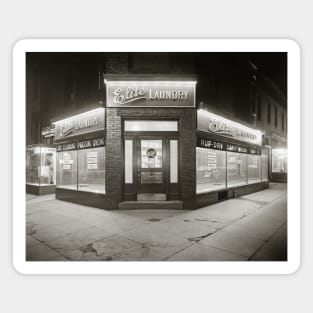 Elite Laundry, 1928. Vintage Photo Magnet